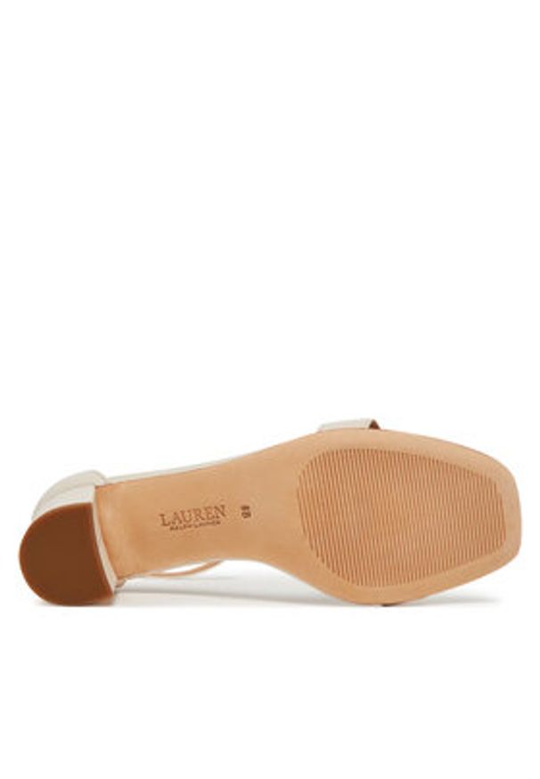 Lauren Ralph Lauren - LAUREN RALPH LAUREN Sandały Logan 802935561001 Biały. Kolor: biały. Materiał: skóra