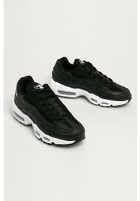 Nike Sportswear - Buty Air Max 95. Zapięcie: sznurówki. Kolor: czarny. Materiał: syntetyk, skóra, materiał, guma. Obcas: na obcasie. Model: Nike Air Max. Wysokość obcasa: średni #5