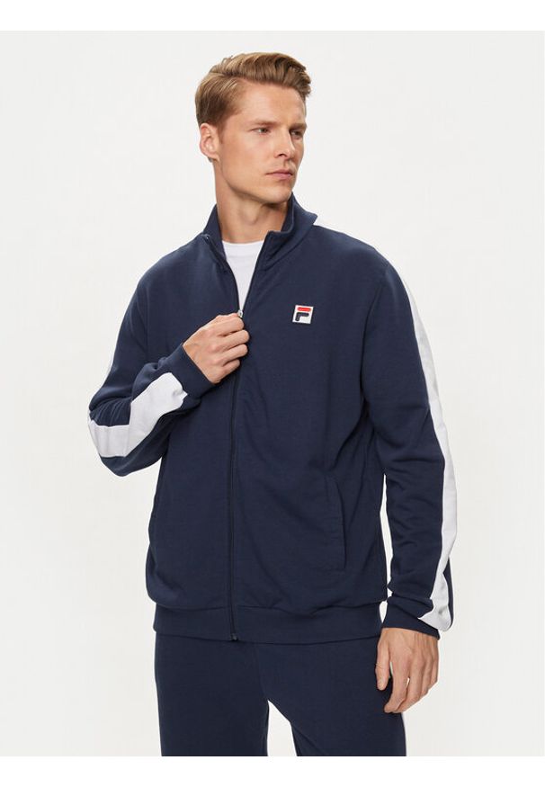 Fila Bluza FAM0617 Granatowy Regular Fit. Kolor: niebieski. Materiał: bawełna