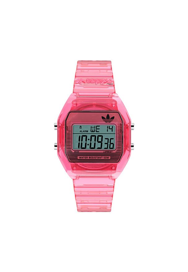 Adidas - adidas Zegarek AO Street Digital Two Crystal AOST25540 Różowy. Kolor: różowy. Styl: street