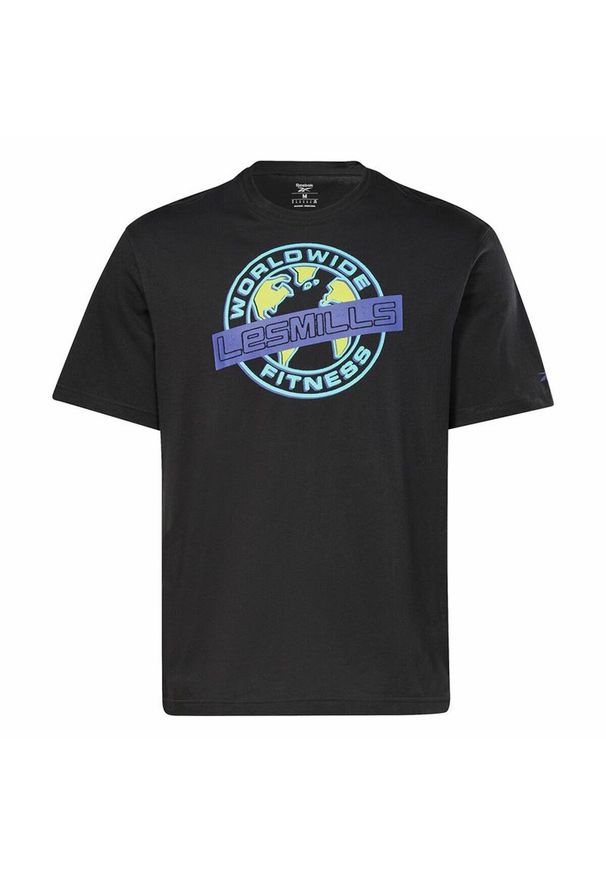 Koszulka z krótkim rękawem Męska Reebok Les Mills® Oversized Graphic Czarny. Kolor: czarny. Długość rękawa: krótki rękaw. Długość: krótkie. Sport: fitness