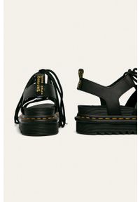 Dr. Martens - Sandały skórzane Nartilla. Zapięcie: sznurówki. Kolor: czarny. Materiał: skóra. Wzór: gładki. Obcas: na platformie #2
