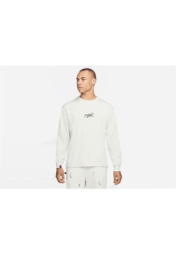 Koszulka sportowa męska Nike Air Jordan Flight Essentials Statement 85. Kolor: biały. Długość rękawa: długi rękaw. Długość: długie. Styl: sportowy