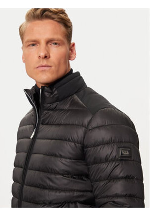 Karl Lagerfeld - KARL LAGERFELD Kurtka puchowa 505033 544587 Czarny Regular Fit. Typ kołnierza: dekolt w karo. Kolor: czarny. Materiał: syntetyk