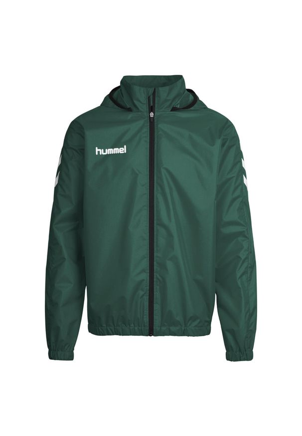 Kurtka ortalionowa sportowa dla dorosłych Hummel Core Spray Jacket. Kolor: biały, wielokolorowy, zielony. Sport: piłka ręczna