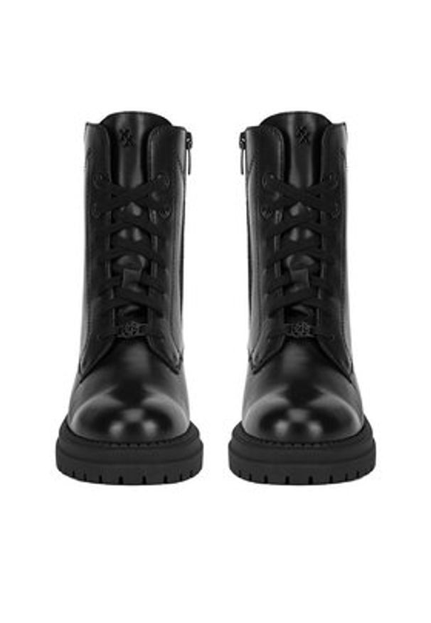 MEXX Trzewiki MX/001C-RST Czarny. Kolor: czarny. Materiał: skóra