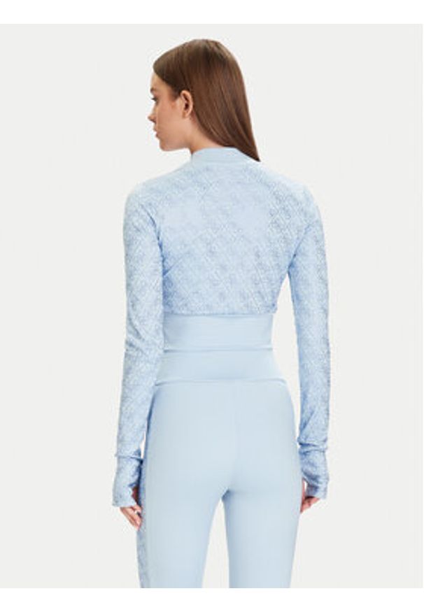Guess Bluzka W5BP48 K7182 Błękitny Slim Fit. Kolor: niebieski. Materiał: syntetyk