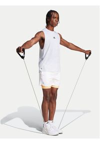Adidas - adidas Koszulka techniczna Power Workout IS3843 Biały Regular Fit. Kolor: biały. Materiał: syntetyk #4