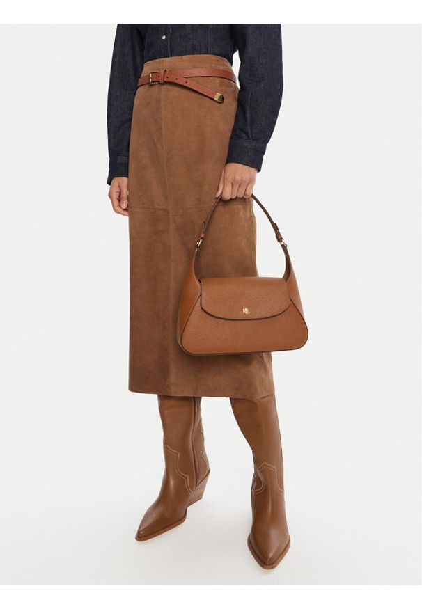 Lauren Ralph Lauren - LAUREN RALPH LAUREN Torebka 431969364002 Brązowy. Kolor: brązowy. Materiał: skórzane