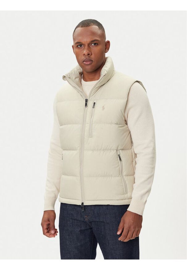 Polo Ralph Lauren Kamizelka 710968283006 Beżowy Regular Fit. Typ kołnierza: polo. Kolor: beżowy. Materiał: syntetyk