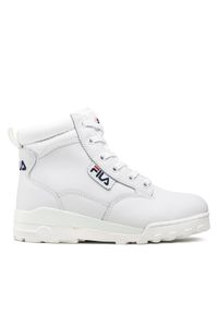 Fila Trapery Grunge II L Mid Wmn FFW0216.10004 Biały. Kolor: biały. Materiał: skóra