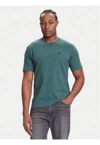 Wrangler T-Shirt Sign Off 112371479 Zielony Regular Fit. Kolor: zielony. Materiał: bawełna