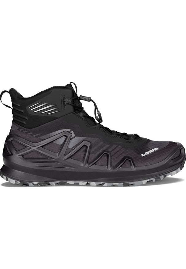 Buty trekkingowe męskie Lowa Merger Mid Gtx. Kolor: czarny. Materiał: materiał, syntetyk, tkanina. Szerokość cholewki: normalna