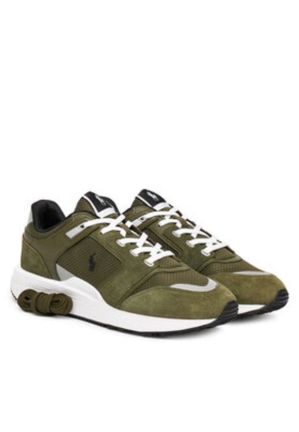 Polo Ralph Lauren Sneakersy Train 89 V2 809973974003 Zielony. Kolor: zielony. Materiał: skóra, zamsz