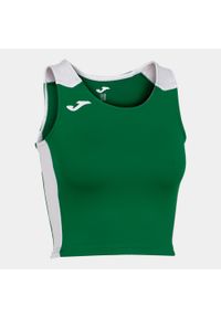 Tank top do biegania damski Joma Record II Crop top. Kolor: wielokolorowy, biały, zielony. Sport: bieganie #1