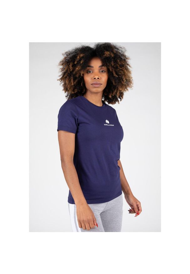 GORILLA WEAR - Koszulka sportowa damska Estero. Kolor: niebieski. Sport: fitness
