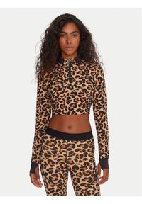 Reebok Bluza techniczna Francis RK25162CCW Beżowy Slim Fit. Kolor: beżowy. Materiał: syntetyk