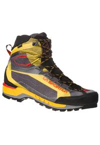LA SPORTIVA - Buty trekkingowe męskie La Sportiva Trango Tech Gtx. Kolor: żółty, czarny, wielokolorowy. Materiał: syntetyk, materiał. Technologia: Gore-Tex. Sport: turystyka piesza #1