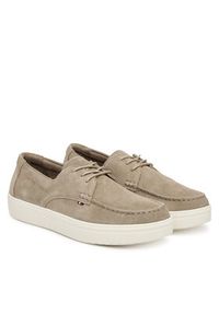 TOMMY HILFIGER - Tommy Hilfiger Półbuty Casual Suede Stitch Toe Hybrid FM0FM05707 Beżowy. Okazja: na co dzień. Kolor: beżowy. Materiał: skóra, zamsz. Styl: casual #2