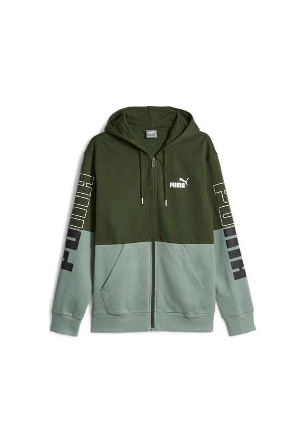 Puma Bluza Power Colorblock Fl 67591131. Kolor: zielony