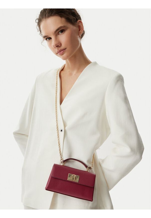 Furla Torebka 1927 Mini WE00423 ARE000 CN CGQ00 Bordowy. Kolor: czerwony. Materiał: skórzane