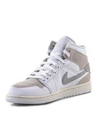 Buty Nike Air Jordan 1 Mid Se Craft DM9652-120 białe. Okazja: na co dzień. Kolor: biały. Materiał: skóra. Model: Nike Air Jordan #5