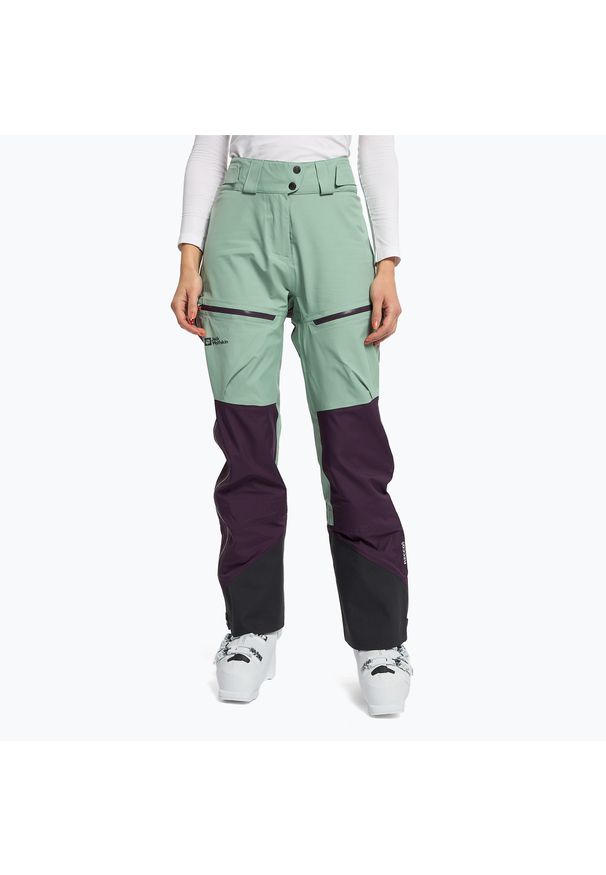 Spodnie skiturowe damskie Jack Wolfskin Alpspitze 3L. Kolor: zielony