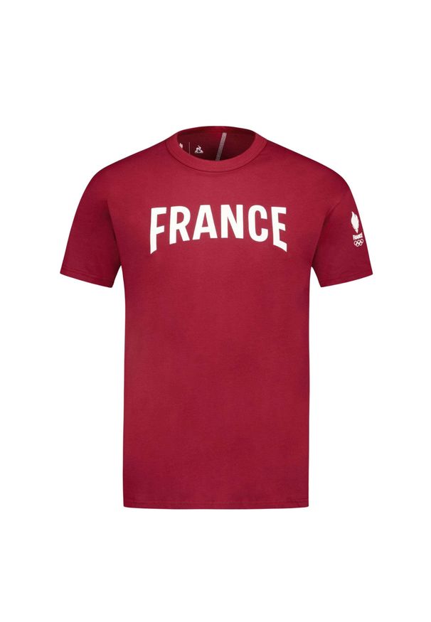Koszulka Le Coq Sportif Paris 2024 N° 2. Kolor: czerwony, wielokolorowy, brązowy. Materiał: bawełna
