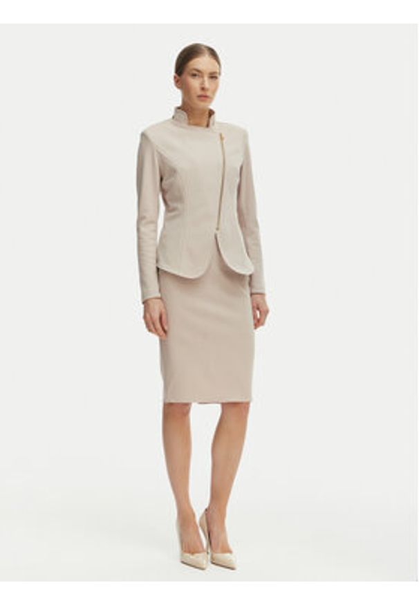 Rinascimento Spódnica ołówkowa CFC0128651003 Beżowy Slim Fit. Kolor: beżowy. Materiał: syntetyk