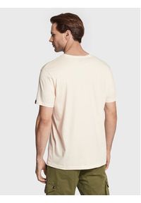 Alpha Industries T-Shirt Basic 118505 Beżowy Regular Fit. Kolor: beżowy. Materiał: bawełna #5