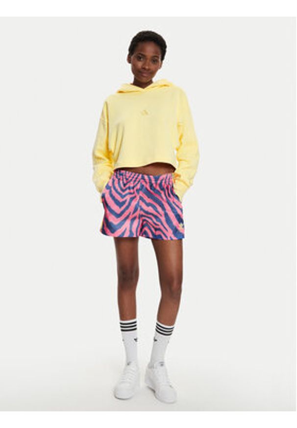 Adidas - adidas Bluza ALL SZN French Terry 3-Stripes IY6853 Żółty Regular Fit. Kolor: żółty. Materiał: bawełna