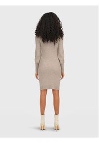 only - ONLY Sukienka dzianinowa Katia 15232502 Beżowy Comfort Fit. Kolor: beżowy. Materiał: wiskoza
