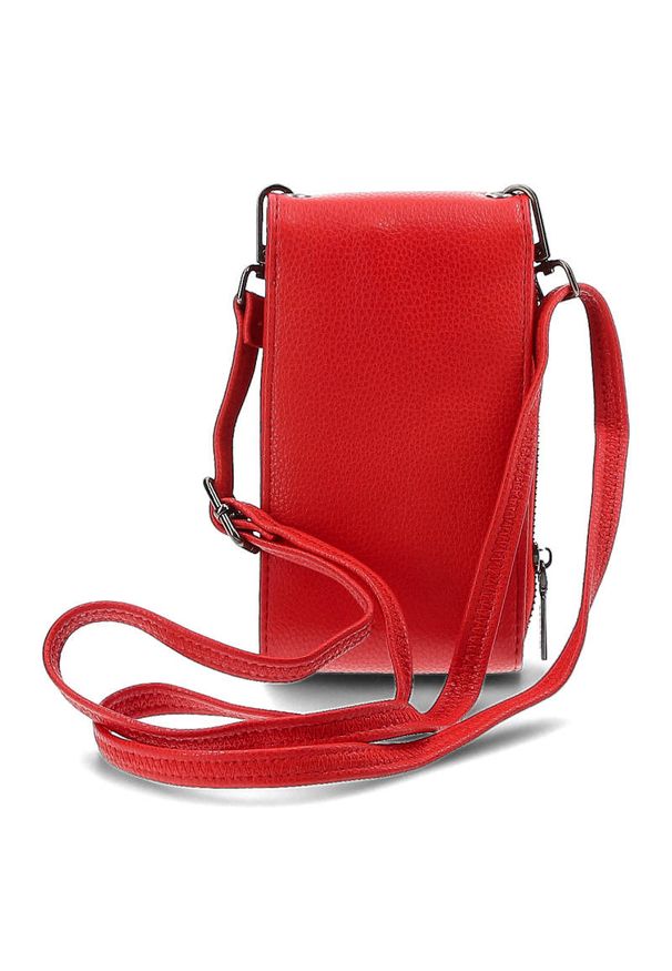 Big Star Accessories - Torba damska Big Star, typu phone bag wykonana z miękkiej ziarnistej skóry ekologicznej, czerwona, JJ574123. Kolor: czerwony. Materiał: skóra ekologiczna