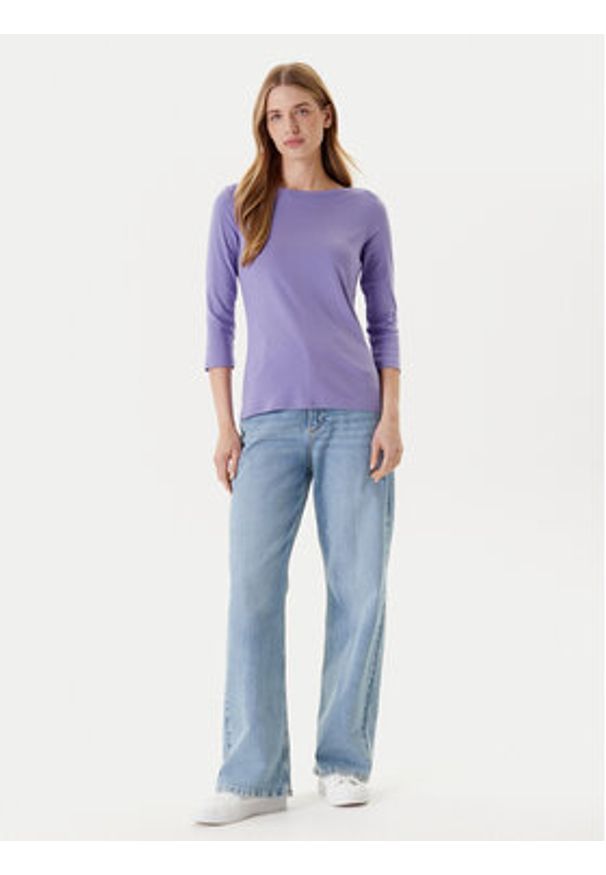 United Colors of Benetton - United Colors Of Benetton Bluzka 3GA2E16A1 Fioletowy Regular Fit. Kolor: fioletowy. Materiał: bawełna