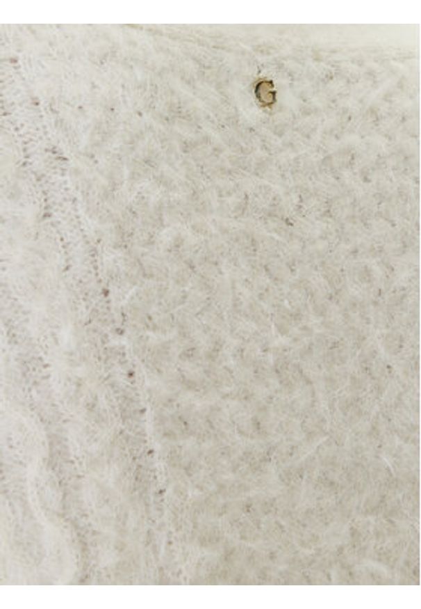Guess Kardigan W5BR0D Z3BH0 Écru Relaxed Fit. Materiał: syntetyk