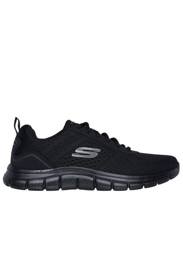 skechers - Buty męskie Skechers Track Leshur 232758BBK - czarne. Zapięcie: sznurówki. Kolor: czarny. Materiał: guma, jeans, dresówka, materiał, syntetyk. Szerokość cholewki: normalna. Model: Skechers Sport. Sport: turystyka piesza