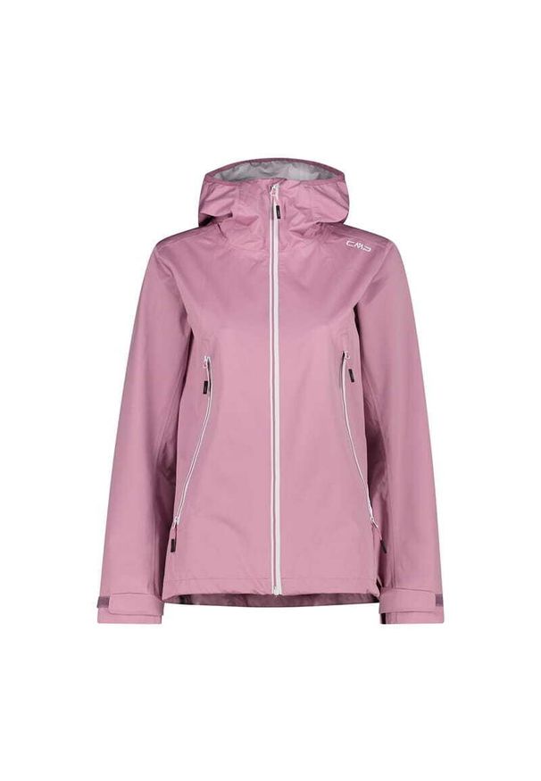 Kurtka przeciwdeszczowa damska z kapturem CMP Unlimitech. Typ kołnierza: kaptur. Kolor: różowy. Sport: turystyka piesza