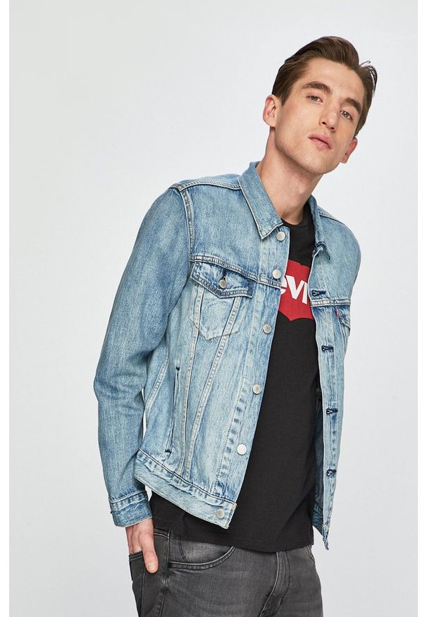 Levi's® - Levi's - Kurtka. Okazja: na co dzień, na spotkanie biznesowe. Kolor: niebieski. Materiał: denim. Styl: biznesowy, casual