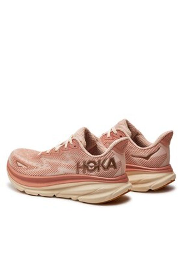 HOKA - Hoka Buty do biegania Clifton 9 1127896 Różowy. Kolor: różowy. Materiał: materiał