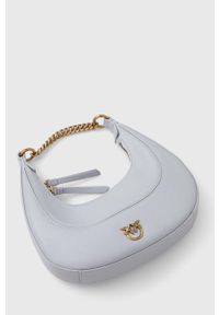 Pinko torebka skórzana kolor szary. Kolor: szary. Materiał: skórzane #1