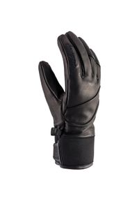 Rękawice narciarskie damskie Viking Marilleva, skórzane z Primaloft. Kolor: czarny. Materiał: skóra. Technologia: Primaloft. Sezon: zima. Sport: narciarstwo