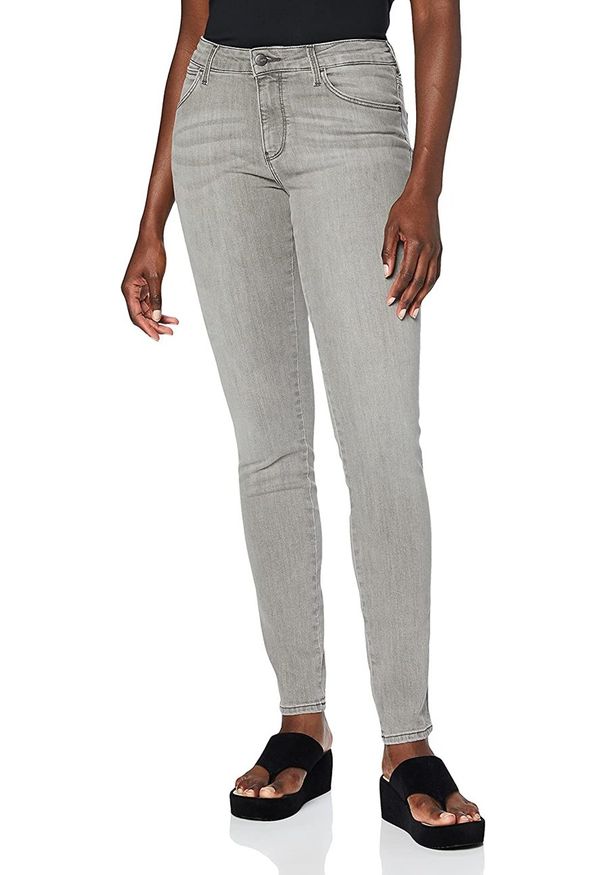 Wrangler - SPODNIE DAMSKIE WRANGLER SKINNY GREY AS ICE W28KQG72E