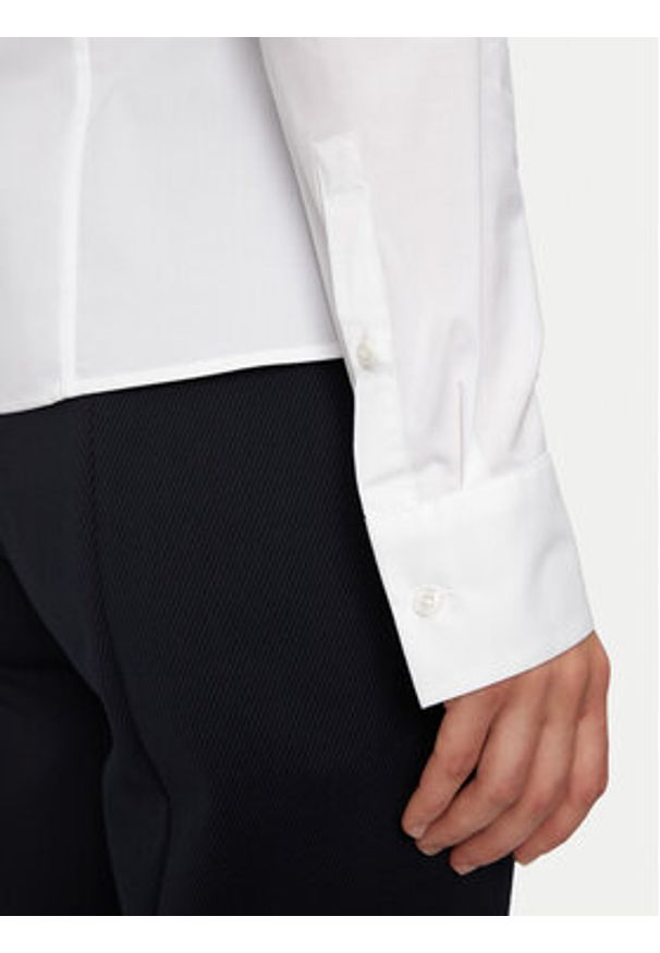 BOSS - Boss Koszula Bierdie 50537941 Biały Slim Fit. Kolor: biały. Materiał: bawełna