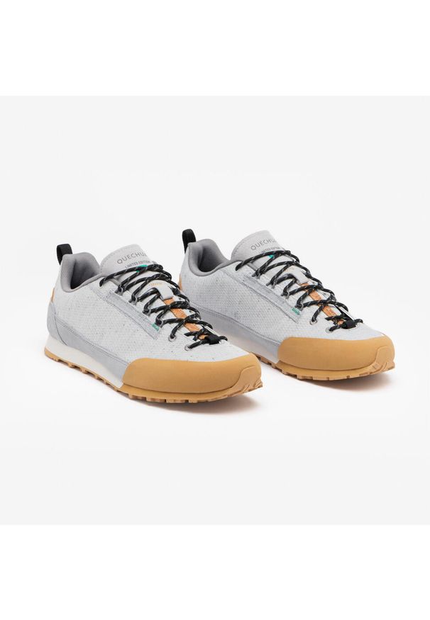 quechua - Buty turystyczne męskie Arpenaz 500 Revival Natural. Kolor: szary. Materiał: kauczuk. Wzór: gładki