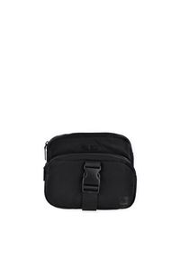 Big Star Accessories - Torba damska Big Star, materiał tekstylny w czarnym kolorze z kompaktową konstrukcją regulowanym paskiem z klamrą oraz zamykanymi kieszeniami na zame. Kolor: czarny. Styl: elegancki, casual #1