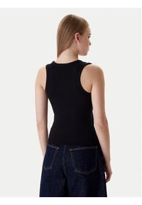 Calvin Klein Top LV047C201G Czarny Slim Fit. Kolor: czarny. Materiał: bawełna #2