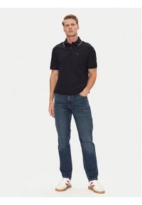 TOMMY HILFIGER - Tommy Hilfiger Polo MW0MW38457 Granatowy Classic Fit. Typ kołnierza: polo. Kolor: niebieski. Materiał: bawełna #4