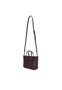 TOMMY HILFIGER - Tommy Hilfiger Torebka Th Monoplay Le Nano Tote AW0AW17717 Granatowy. Kolor: niebieski. Materiał: skórzane