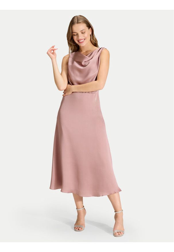 Swing Sukienka koktajlowa 5AK04900 Różowy Regular Fit. Kolor: różowy. Materiał: syntetyk. Styl: wizytowy