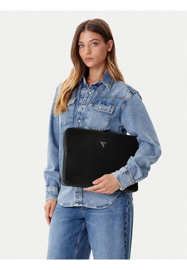 Guess Torba na laptopa HMMISA P5316 Czarny. Kolor: czarny. Materiał: skóra